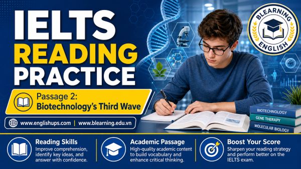 Reading Passage 2 IELTS: Biotechnology’s Third Wave<br><span style="display: inline-block; padding-top: 8px; color: #d32f2f; font-size: 13px; font-weight: bold;">Lượt làm bài: 96</span>