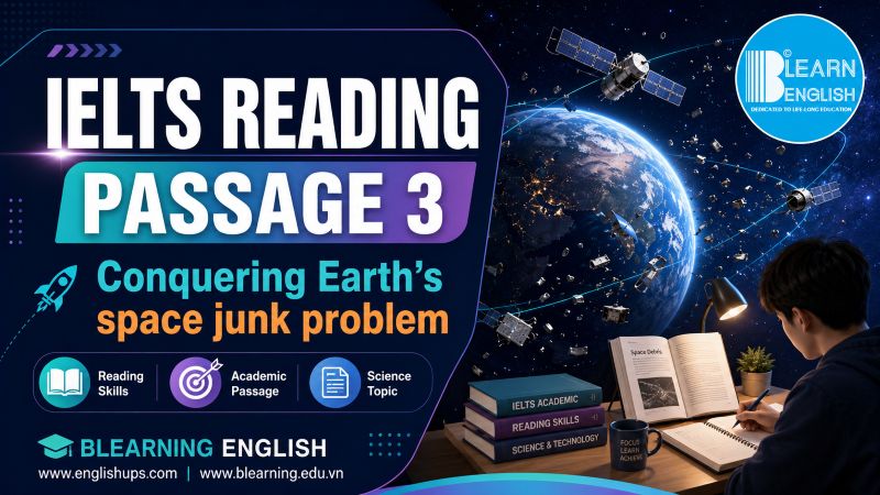 Reading Passage 3 IELTS: Conquering Earth’s space junk problem<br><span style="display: inline-block; padding-top: 8px; color: #d32f2f; font-size: 13px; font-weight: bold;">Lượt làm bài: 97</span>