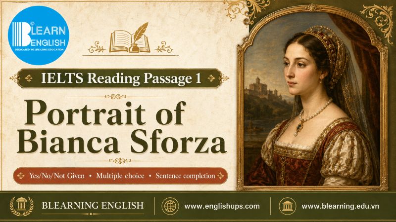 Reading IELTS Reading Passage 1: Portrait of Bianca Sforza<br><span style="display: inline-block; padding-top: 8px; color: #d32f2f; font-size: 13px; font-weight: bold;">Lượt làm bài: 294</span>