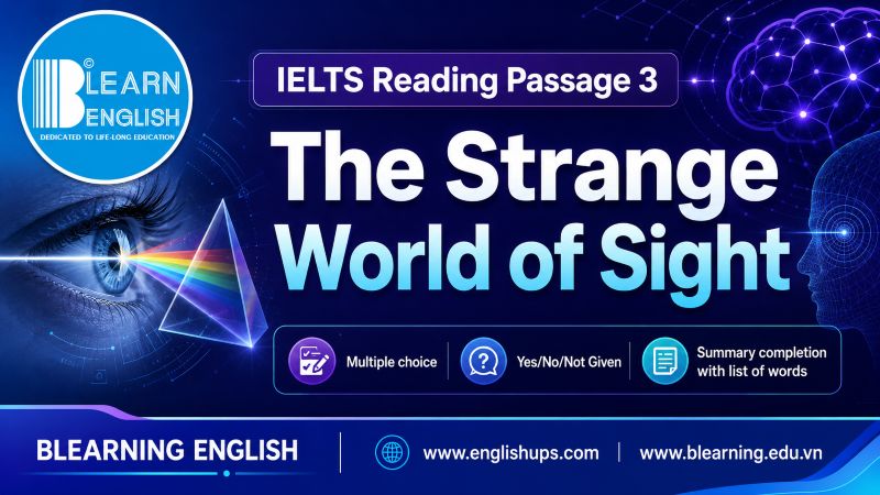 Reading IELTS Passage 3: The Strange World of Sight<br><span style="display: inline-block; padding-top: 8px; color: #d32f2f; font-size: 13px; font-weight: bold;">Lượt làm bài: 353</span>