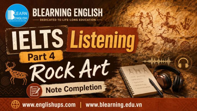Listening IELTS Part 4: Rock Art<br><span style="display: inline-block; padding-top: 8px; color: #d32f2f; font-size: 13px; font-weight: bold;">Lượt làm bài: 144</span>
