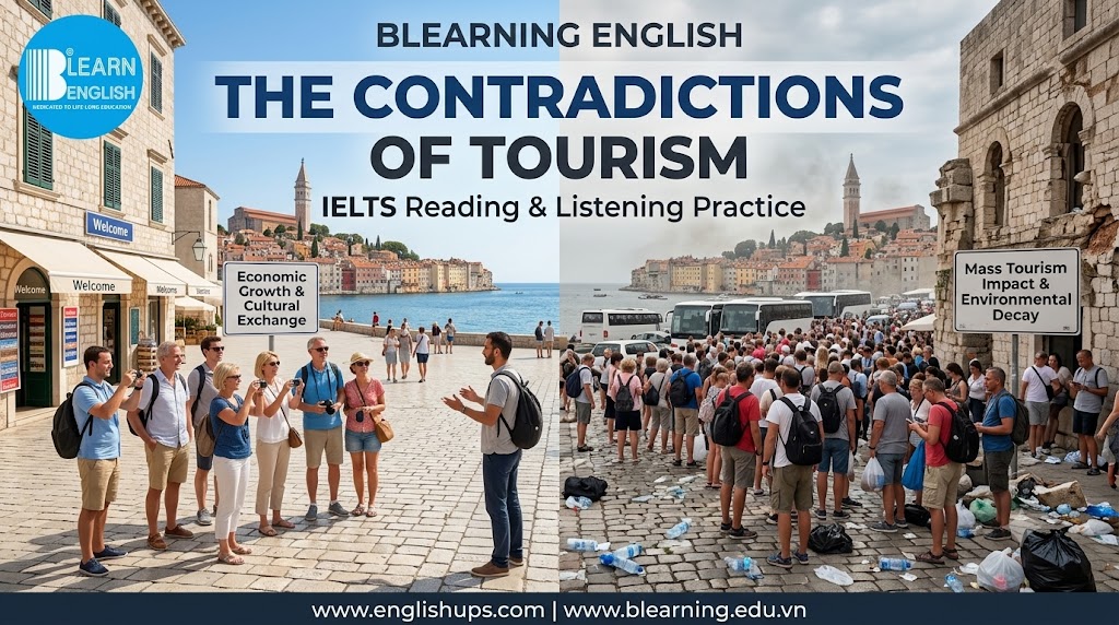 Reading IELTS Passage 3: The Contradictions of Tourism<br><span style="display: inline-block; padding-top: 8px; color: #d32f2f; font-size: 13px; font-weight: bold;">Lượt làm bài: 202</span>