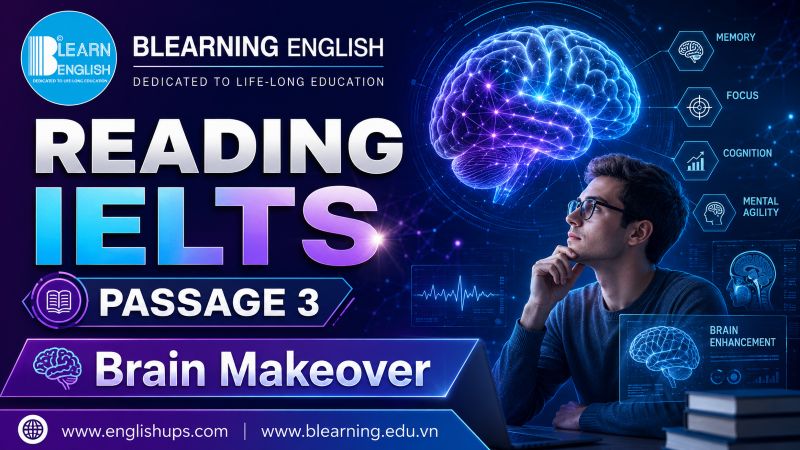 Reading IELTS Passage 3: Brain Makeover<br><span style="display: inline-block; padding-top: 8px; color: #d32f2f; font-size: 13px; font-weight: bold;">Lượt làm bài: 301</span>
