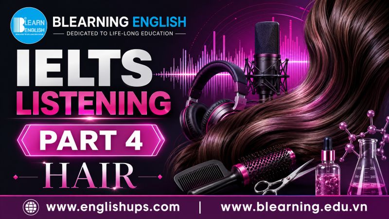 Listening IELTS Part 4: Hair<br><span style="display: inline-block; padding-top: 8px; color: #d32f2f; font-size: 13px; font-weight: bold;">Lượt làm bài: 144</span>