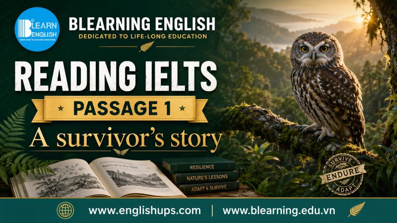 Reading IELTS Passage 1: A survivor’s story<br><span style="display: inline-block; padding-top: 8px; color: #d32f2f; font-size: 13px; font-weight: bold;">Lượt làm bài: 116</span>