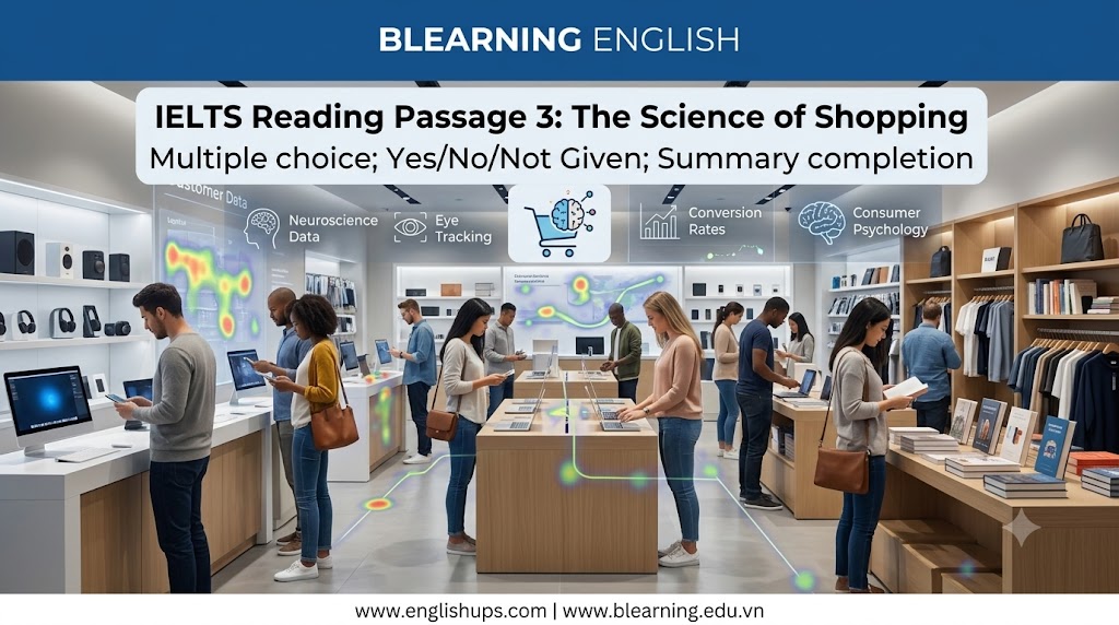 Reading IELTS Passage 3: The science of shopping<br><span style="display: inline-block; padding-top: 8px; color: #d32f2f; font-size: 13px; font-weight: bold;">Lượt làm bài: 163</span>