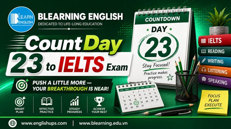CountDay 23 – Listening Test<br><span style="display: inline-block; padding-top: 8px; color: #d32f2f; font-size: 13px; font-weight: bold;">Lượt làm bài: 146</span>