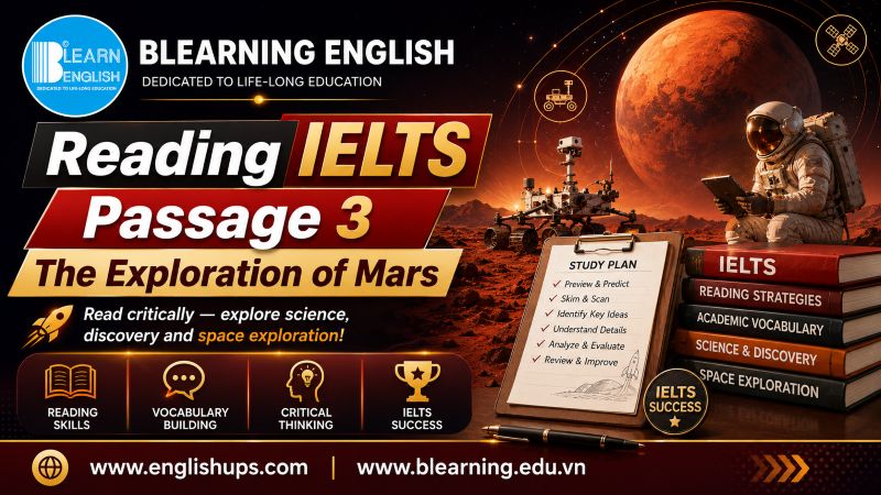 Reading IELTS Passage 3: The Exploration of Mars<br><span style="display: inline-block; padding-top: 8px; color: #d32f2f; font-size: 13px; font-weight: bold;">Lượt làm bài: 83</span>