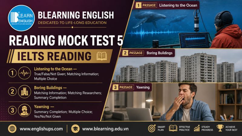 Reading Mock Test 5<br><span style="display: inline-block; padding-top: 8px; color: #d32f2f; font-size: 13px; font-weight: bold;">Lượt làm bài: 88</span>