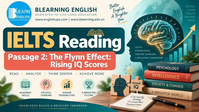 IELTS Reading Passage 2: The Flynn Effect: Rising IQ Scores<br><span style="display: inline-block; padding-top: 8px; color: #d32f2f; font-size: 13px; font-weight: bold;">Lượt làm bài: 48</span>
