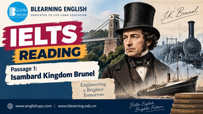 IELTS Reading Passage 1: Isambard Kingdom Brunel<br><span style="display: inline-block; padding-top: 8px; color: #d32f2f; font-size: 13px; font-weight: bold;">Lượt làm bài: 66</span>